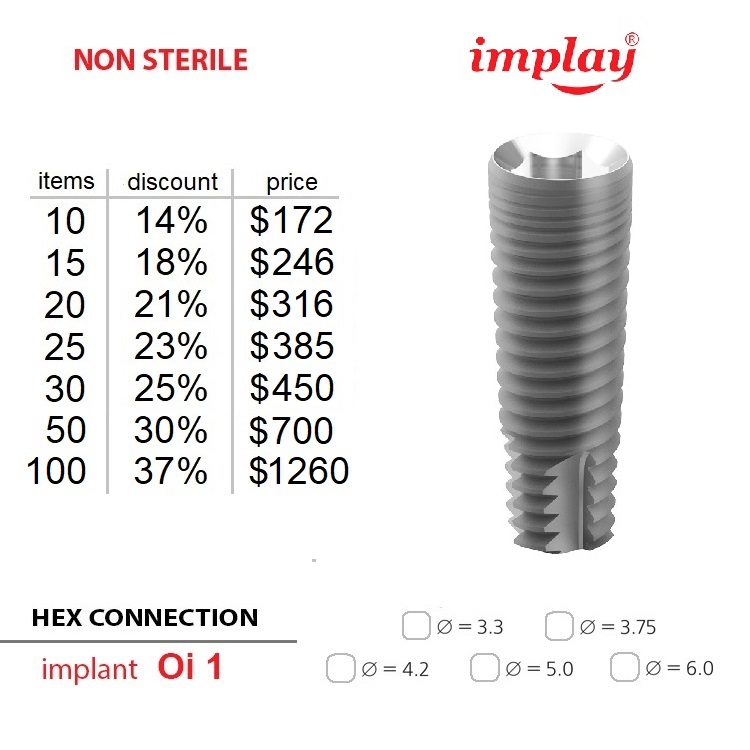 Non sterile Oi-1 implants