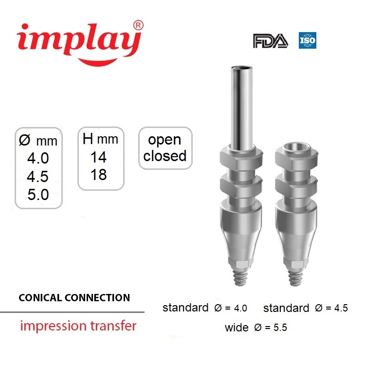 impression transfer con size